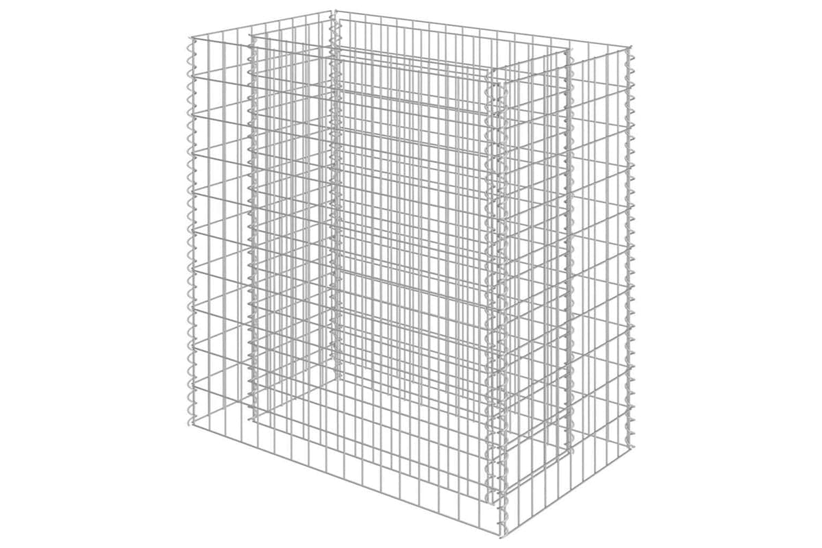 vidaXL 143568 Gabion Raised Bed Galvanised Steel 90x50x100cm