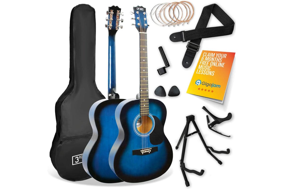 3rd Avenue Acoustic Guitar Premium Pack - Blueburst