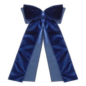 Navy Large Velvet Tree Bow 11in