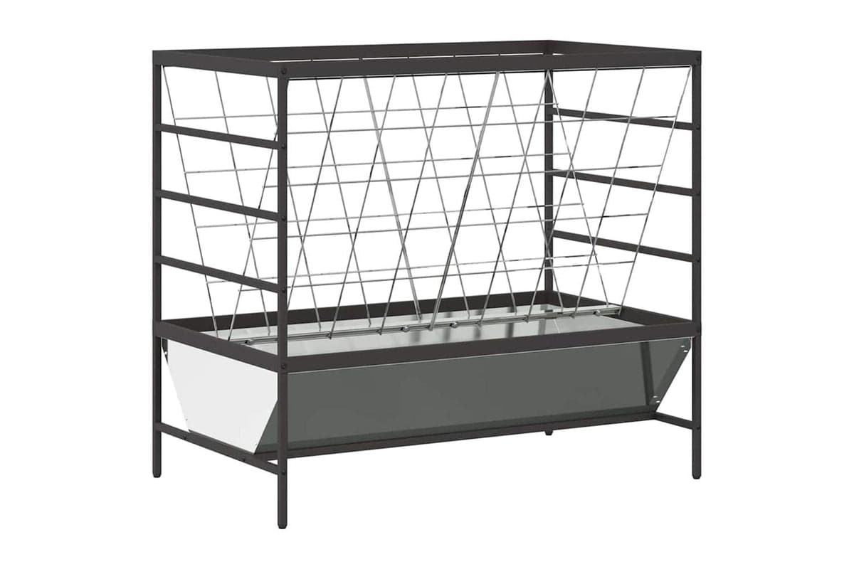 Vidaxl Livestock Feeder Silver 100 X 60 X 90 Cm Galvanised Steel