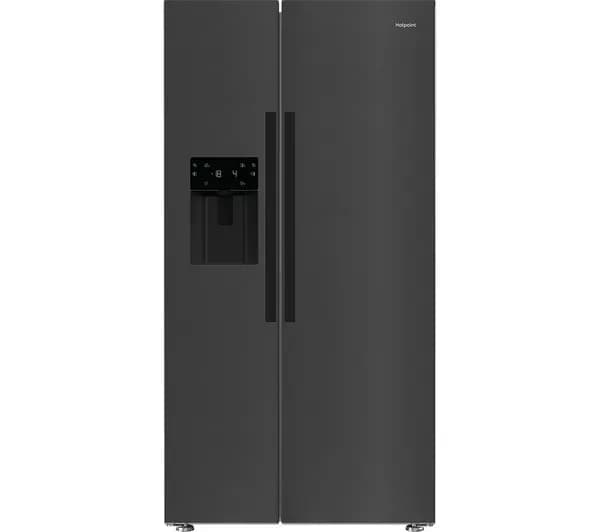 HOTPOINT Dual No Frost HPG2 6574W XBR5UK American-Style Fridge Freezer - Dark Inox