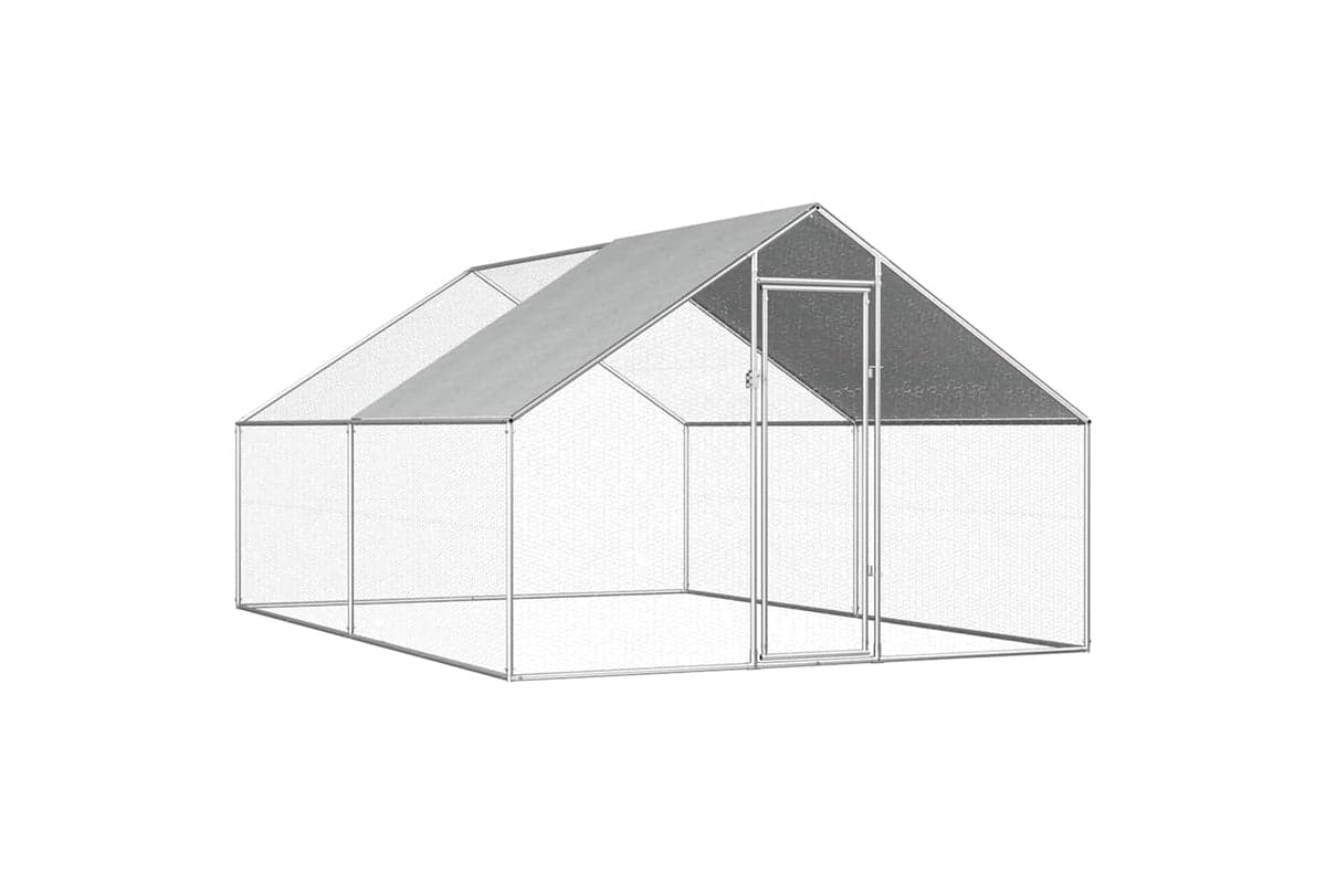 Vidaxl Outdoor Chicken Cage 2.75x4x1.92 M Galvanised Steel