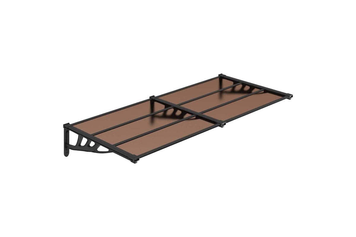 Vidaxl Door Canopy Black 199x90 Cm Polycarbonate