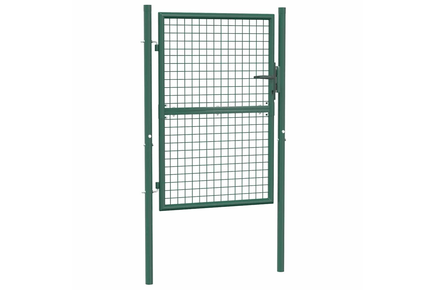 vidaXL Fence Gate Steel 100x125cm Green