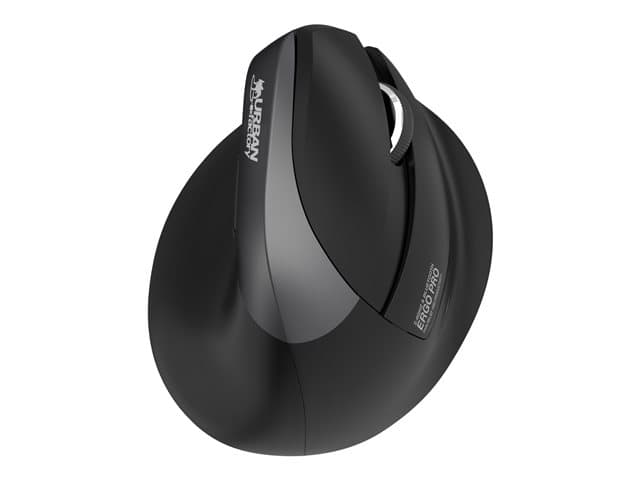 URBAN FACTORY - Urban Factory ERGO PRO - mouse - vertical - Bluetooth 5.0, 2.4 GHz - black