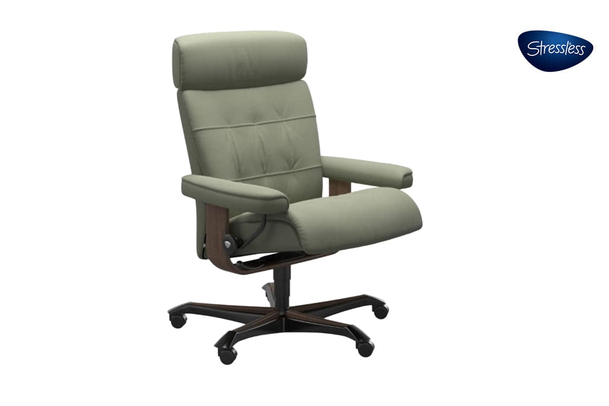 Stressless Erik Recliner Office Base | Leather | Green