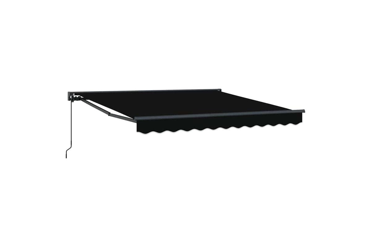 Vidaxl Retractable Awning Manual Black 300x250 Cm Fabric