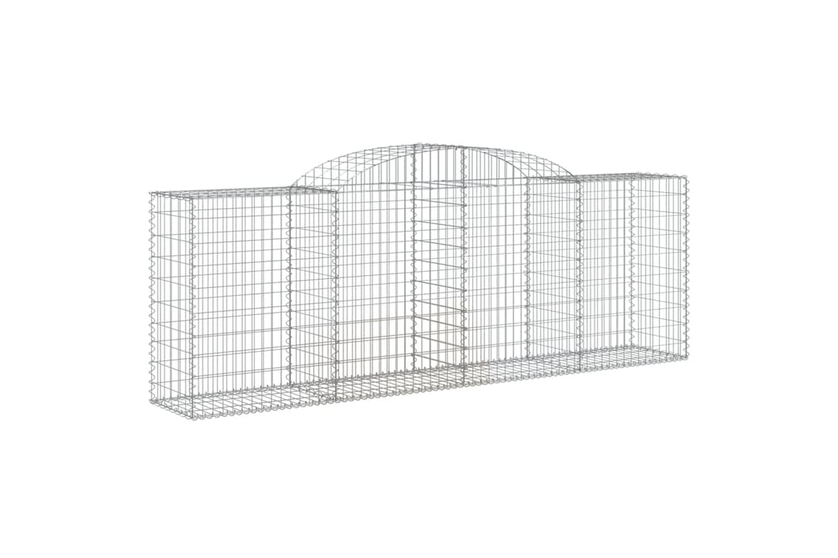 vidaXL 153515 Arched Gabion Basket 300x50x100/120cm Galvanised Iron
