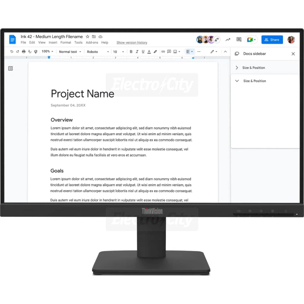 Lenovo ThinkVision S22-4e 21.5 Inch Full HD IPS 100Hz Monitor | Black