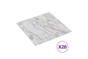 Vidaxl Self-adhesive Flooring Planks 20 Pcs Pvc 1.86 Sq M White Marble