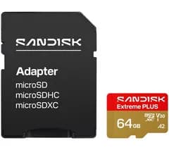 SANDISK Extreme Plus Class 10 microSD Memory Card - 64 GB
