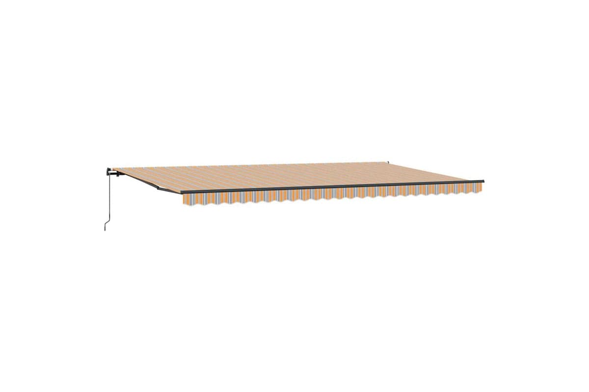 Vidaxl Retractable Awning Manual Multicolour 600 X 300 Cm Fabric