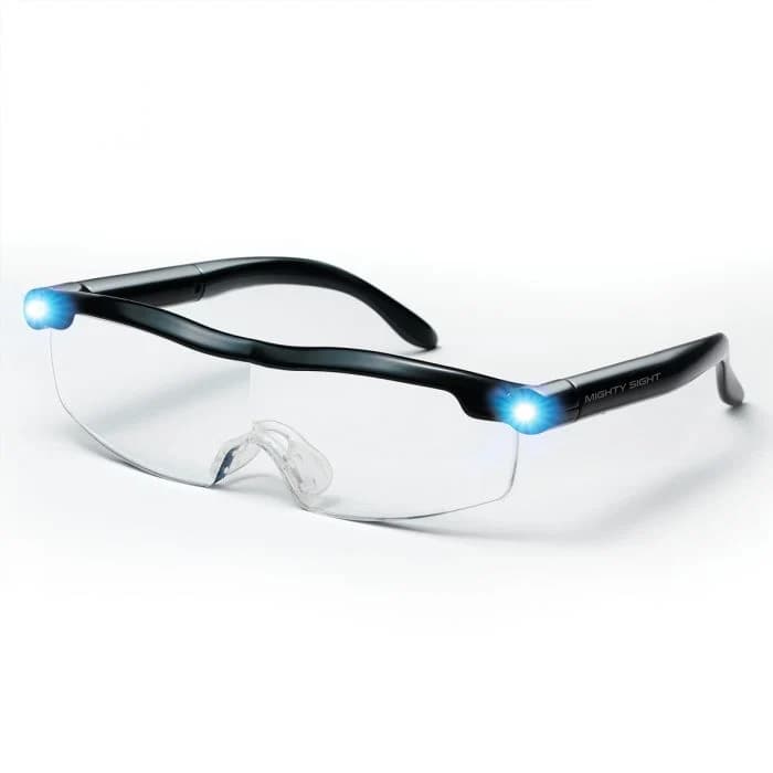 JML Mighty Sight Wearable Magnifying Eyewear with Built-In Lights - White & Black | A000929