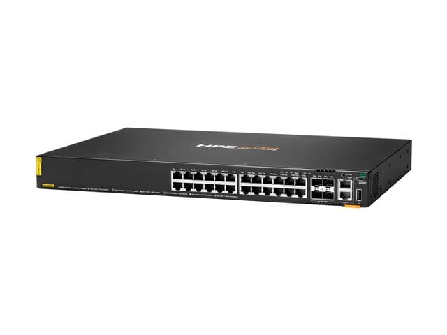 HPE - Aruba 6200F 24G Class4 PoE 4SFP+ 370W Switch - switch - Max. Stacking Distance 10 kms - 24 ports - Managed - rack-mountable