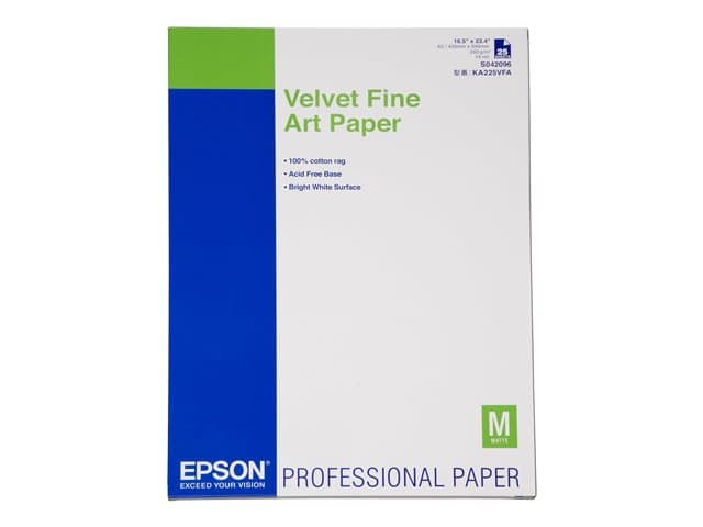 EPSON - Fine Art Velvet - fine art paper - 25 sheet(s) - A2
