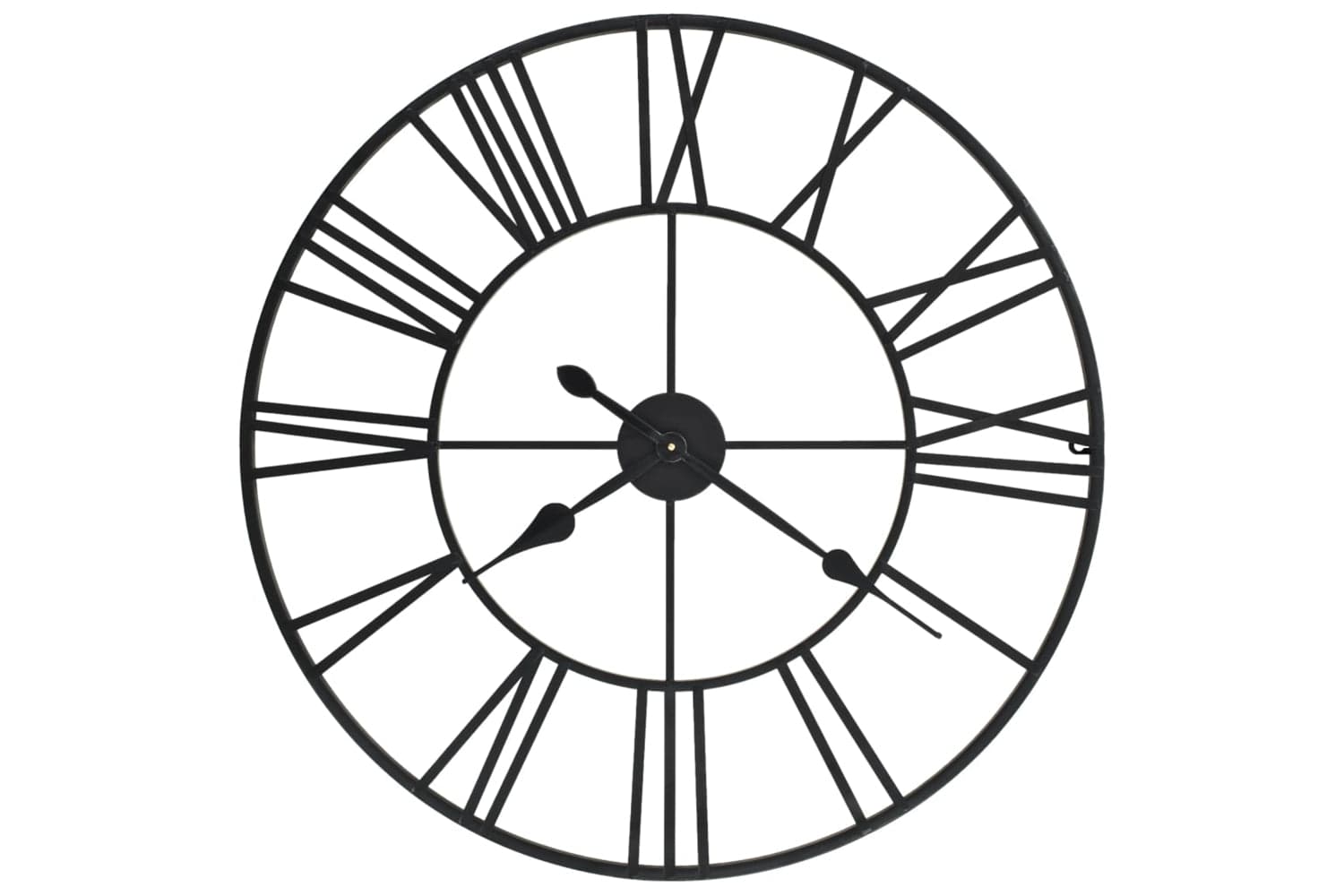 Vidaxl 50644 Vintage Wall Clock Metal 80 cm | Black