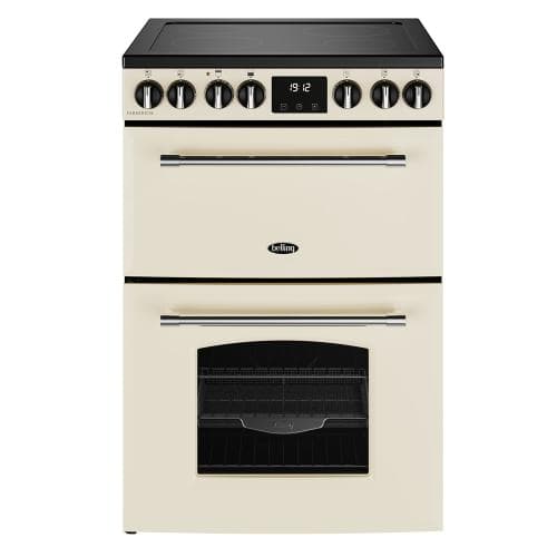 BELLING            60CM WIDE MINI FARMHOUSE RANGE - CERAMIC HOB - CREAM COLOUR