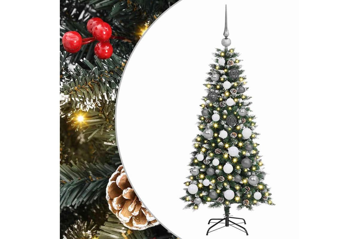 Vidaxl Artificial Christmas Tree With 150 Leds Green 55 X 55 X 120 Cm