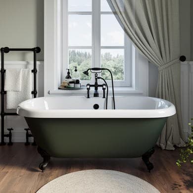 Park Royal Freestanding Dark Green Roll Top Bath