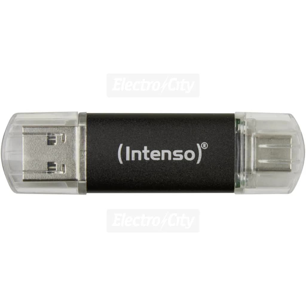Intenso Twist Line 256GB USB 3.2 Dual Connector Flash Drive | Anthracite