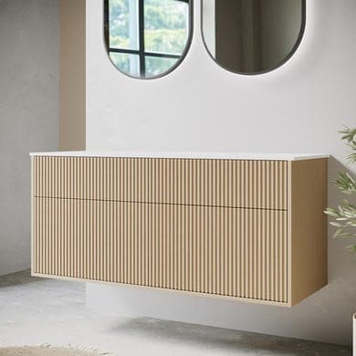 Matira Wall Hung Double Countertop Vanity Unit