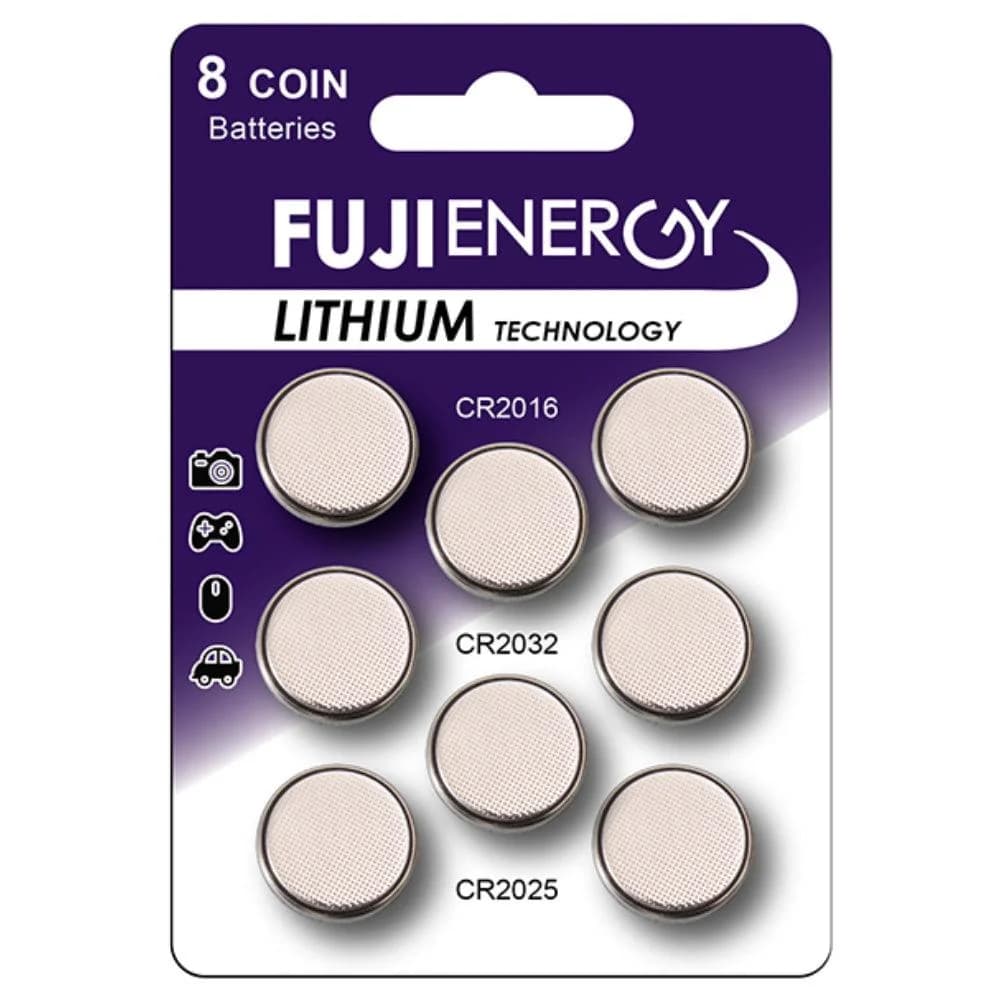 FujiEnergy 8 Coin Lithium Batteries - White | 818133