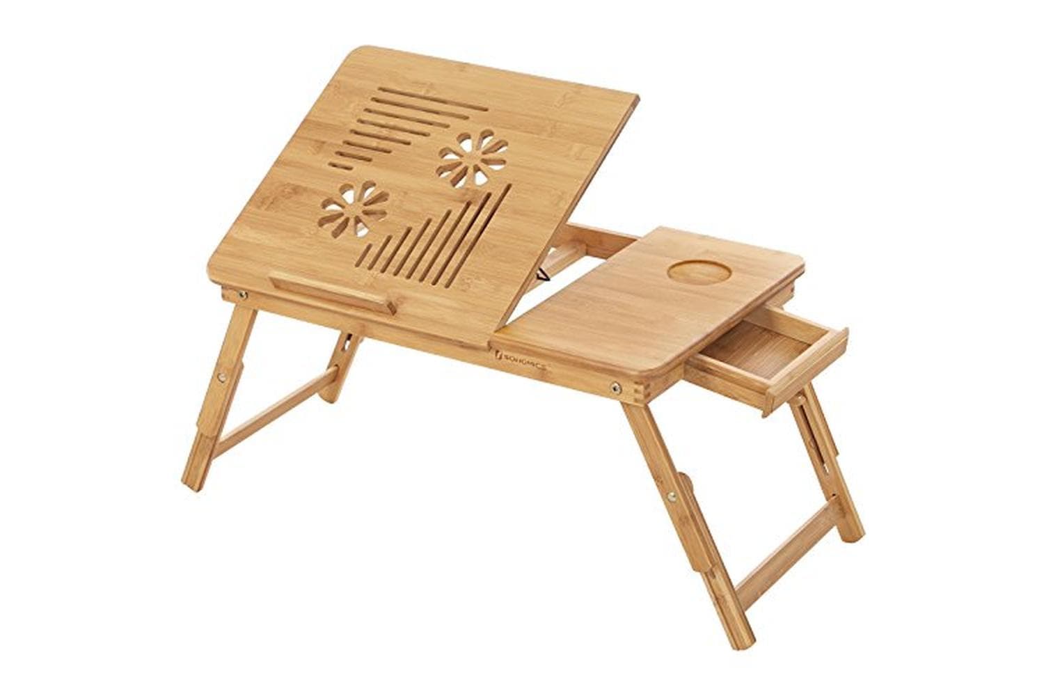 Songmics LLD002 Adjustable Bamboo Laptop Table
