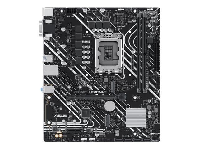 ASUSTEK - ASUS PRIME H610M-E-CSM - Motherboard - micro ATX - LGA1700 Socket - H610 Chipset - USB 3.2 Gen 1 - Gigabit LAN - onboard graphics (CPU required) - HD Audio (8-channel)