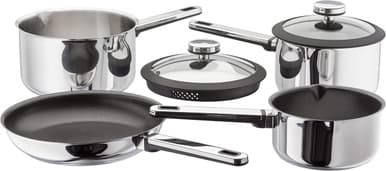 Stellar SLB2 Stay Cool, 4 Piece Draining Saucepan Set, Non-Stick