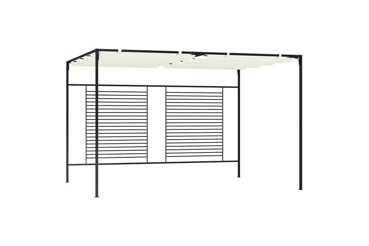 Vidaxl 313623 Gazebo With Retractable Roof 3x4x2.3 M Cream