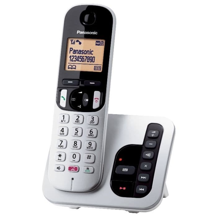 Panasonic KXTGC260, Digital Cordless Phone & Answer Machine, Silver
