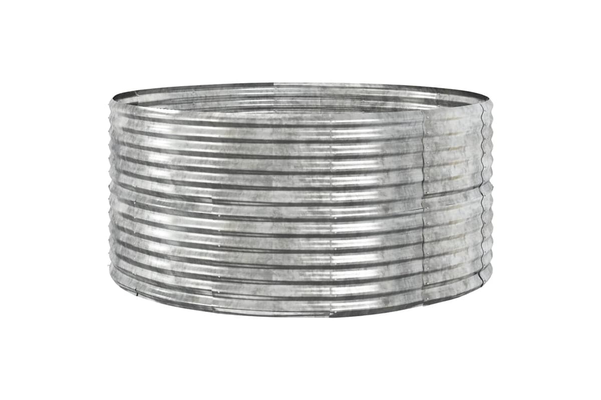 vidaXL 319092 Garden Raised Bed Silver 140x140x68cm Powder-coated Steel