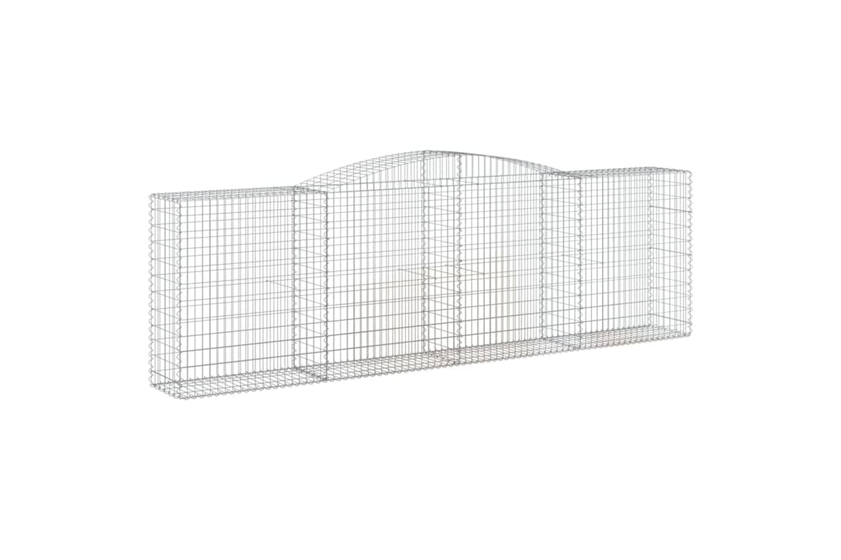 vidaXL 153536 Arched Gabion Basket 400x50x120/140cm Galvanised Iron