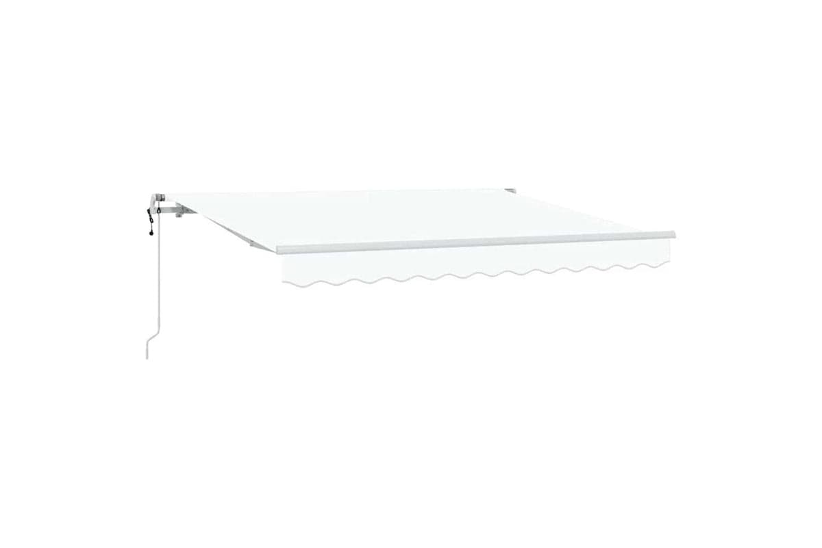 Vidaxl Retractable Awning White 350 X 200 Cm Polyester And Aluminium