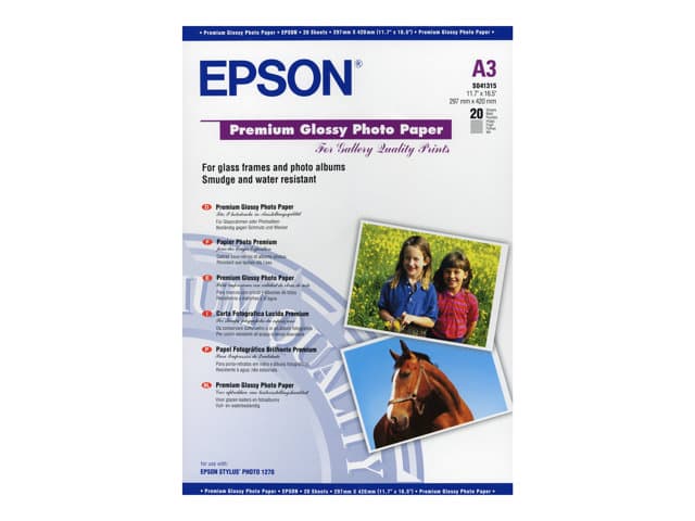 EPSON - Premium - photo paper - glossy - 20 sheet(s) - A3 - 255 g/m²