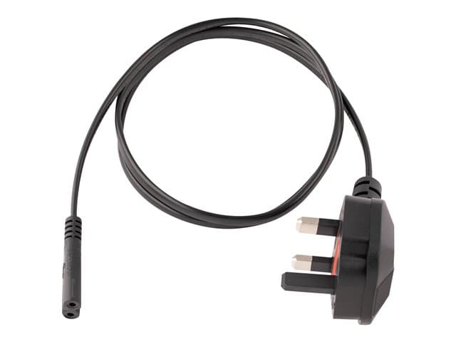 STARTECH.COM - StarTech 3ft (1m) UK Laptop Power Cable, BS 1363 to C7, 2.5A 250V, 18AWG, Black, AC Notebook/Laptop Replacement Cord, Printer Cable, UK Laptop Charger Cord, BS 1363 to IEC60320 C7 - Power Brick Cord - power cable - power IEC 60320 C7 to BS 1363 - 1 m