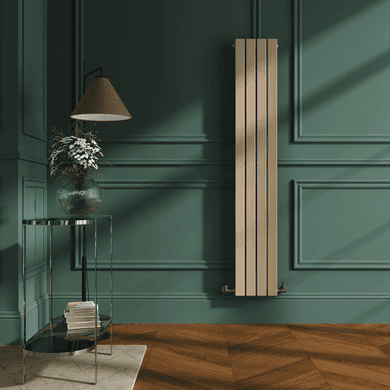 Riace Elk brown Vertical Flat Designer Radiator 1600x272mm Single Panel 1628 BTU