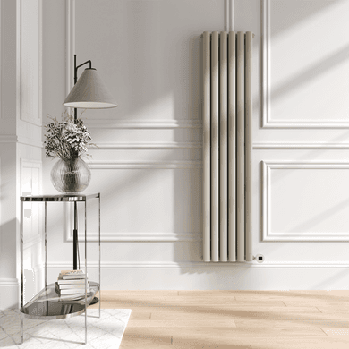 Linen Vertical Smart Electric Radiator with Wi-Fi Thermostat - 1200W - H1600xW354mm - Bathroom Safe