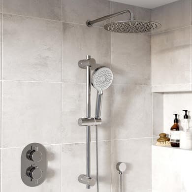 Flow 2 Outlet Thermostatic Mixer Shower Set with Hand Shower