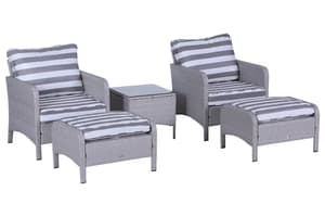 Outsunny Garden Furniture Set | Grey/White