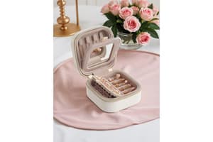 Songmics 1-layer Jewelry Organizer Mirror Jewellery Box