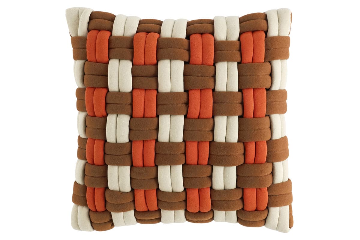 Morven Lattice Cushion | Rust | 45 x 45 cm