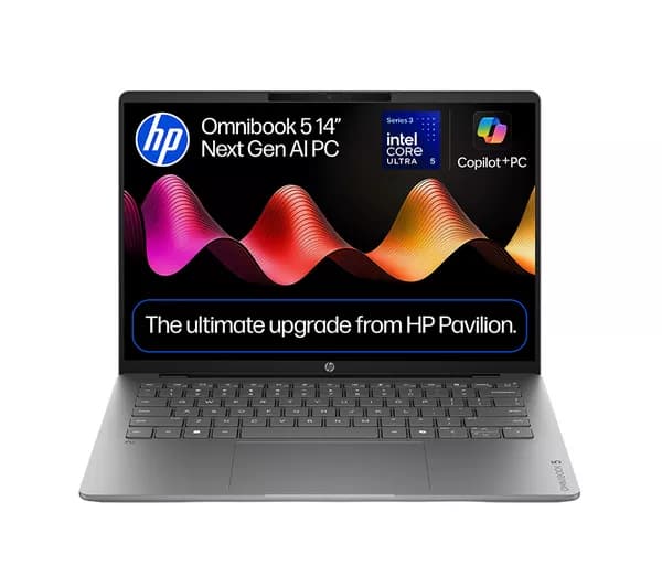 HP OmniBook 5 NGAI 14" Laptop - Intel® Core™ Ultra 5, 512 GB SSD, Silver