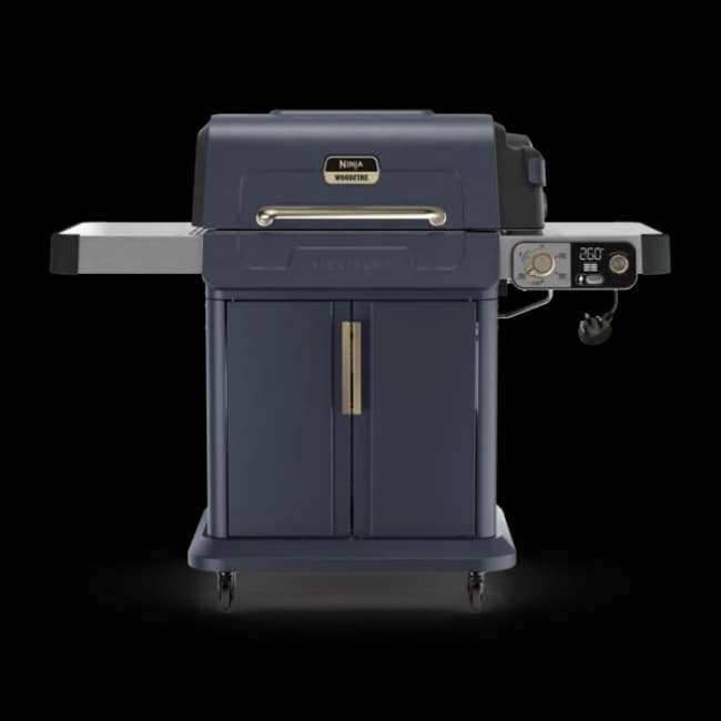 Ninja FlexFlame Gas BBQ & Outdoor Cooking System - Blue & Gold | PG301UKBL