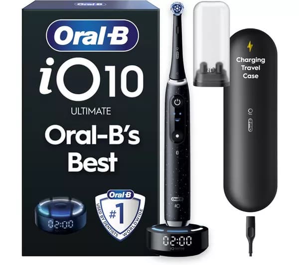 ORAL-B iO 10 Electric Toothbrush & Travel Charging Case - Black