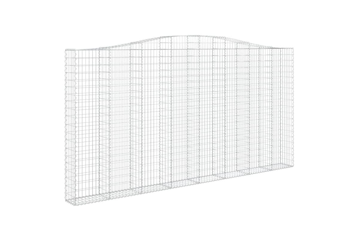 vidaXL 153410 Arched Gabion Basket 400x30x200/220cm Galvanised Iron
