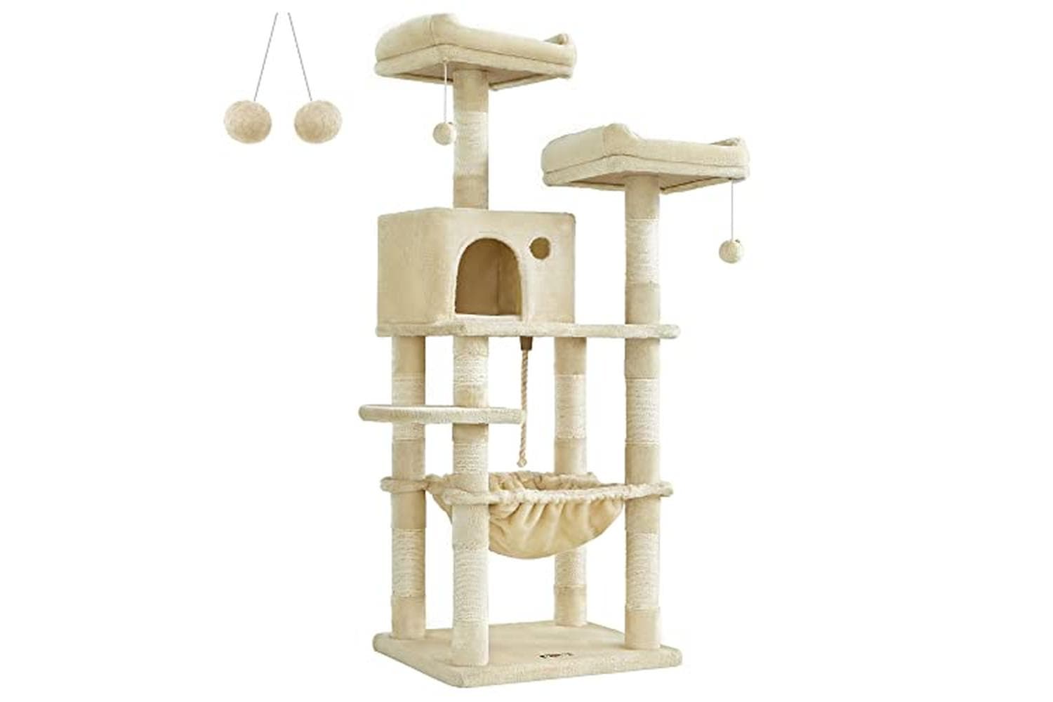 Feandrea Cat Tree | Stable Cat Tower | Plush Perches | 143cm