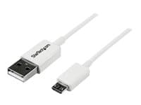 STARTECH.COM - StarTech 0.5m White Micro USB Cable Cord - A to Micro B - Micro USB Charging Data Cable - USB 2.0 - 1x USB A Male, 1x USB Micro B Male (USBPAUB50CMW) - USB cable - Micro-USB Type B to USB - 0.5 m