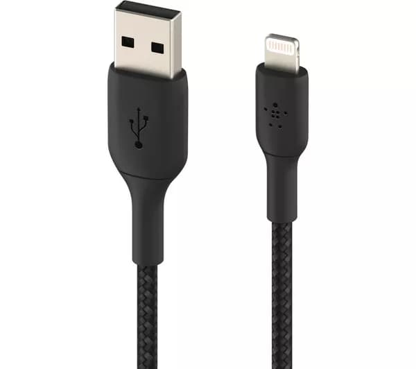 BELKIN Braided Lightning to USB-A Cable - 1 m, Black