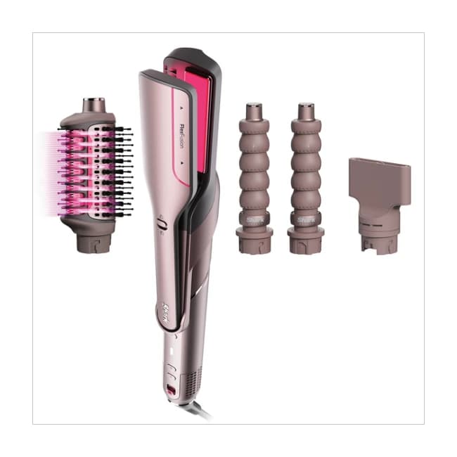 Shark HD641SUK FlexFusion Straight 4-in-1 Air and Ceramic Styling Drying and Straightening System – Cosmic Blush